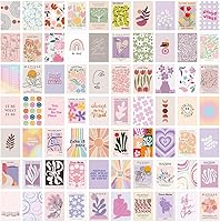 BOPART 70pcs Danish Pastel Wall Collage Kit - Aesthetic Pictures for Teen Girls Bedroom Dorm Room Decor (4x6 inch)