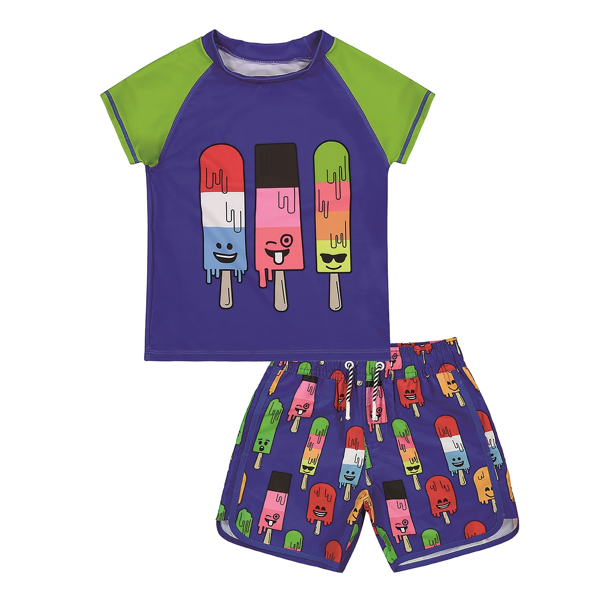 Andy & Evan Baby and Toddler Boy's 2-Piece UPF 50+ Rashguard & Swim Trunk Set