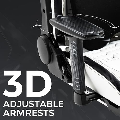 Miniatura 4 de Aodrova Silla de juegos con reposacabezas biónico y almohada lumbar, silla ergonómica de piel sintética estilo carreras con reposapiés para adultos