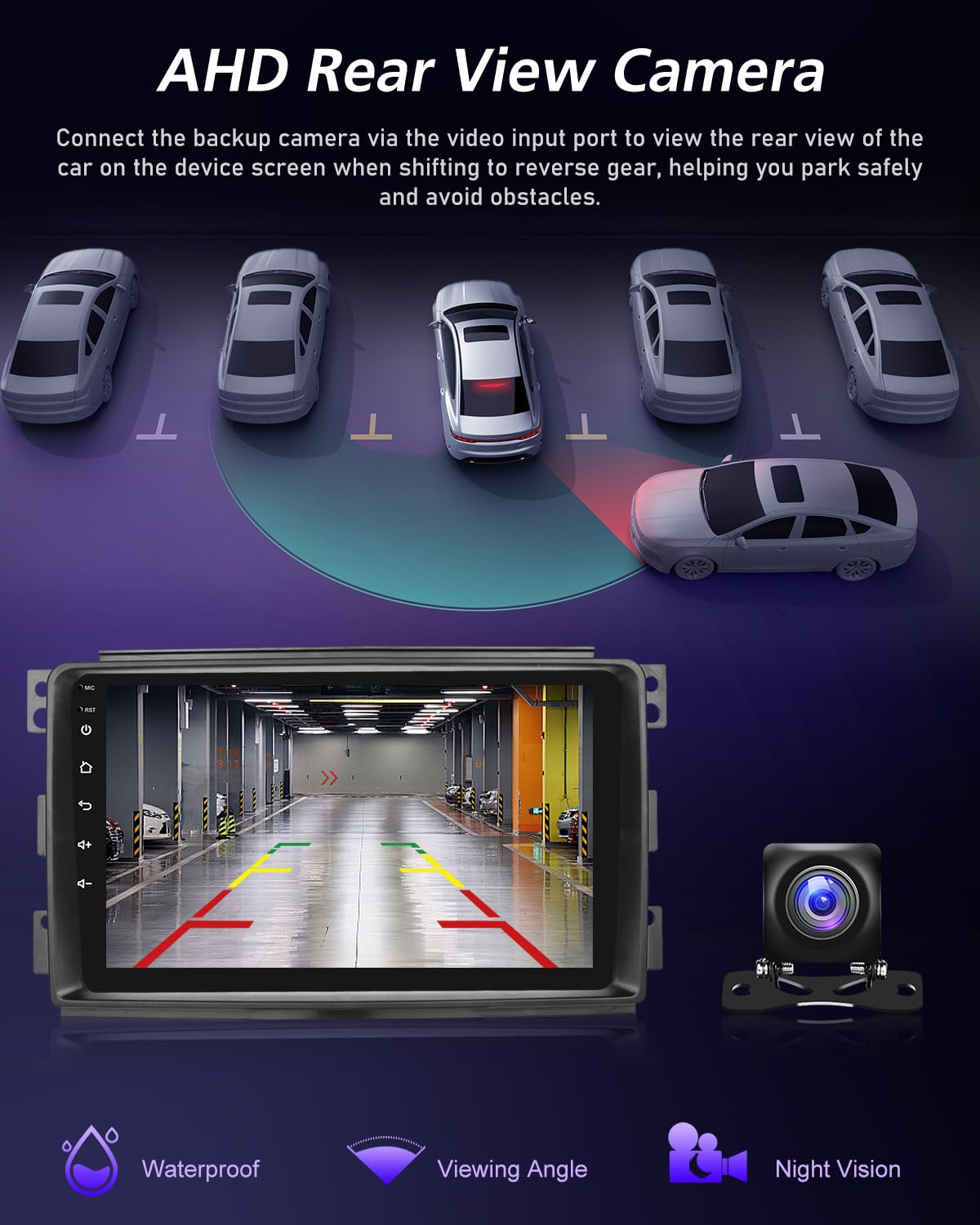 NHOPEEW Qualcomm 8 Core 4+64G Autoradio per Mercedes Benz Smart Fortwo 451 2005-2010 - 9 pollici Radio Supporto Carplay&Android Auto 5G Wifi&GPS DSP 3D Auto Mondel Display Ventola di raffreddamento