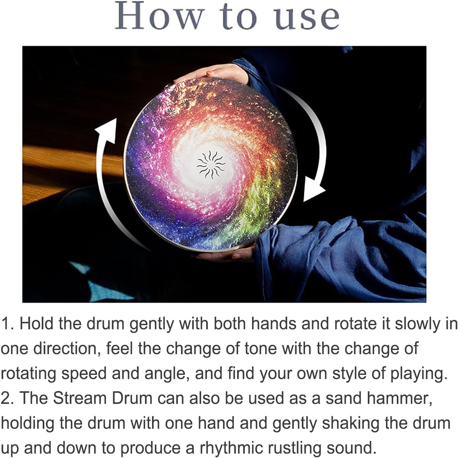 Stream Drum, strumento a percussione etnica, suono piacevole per musica spirituale e meditazione