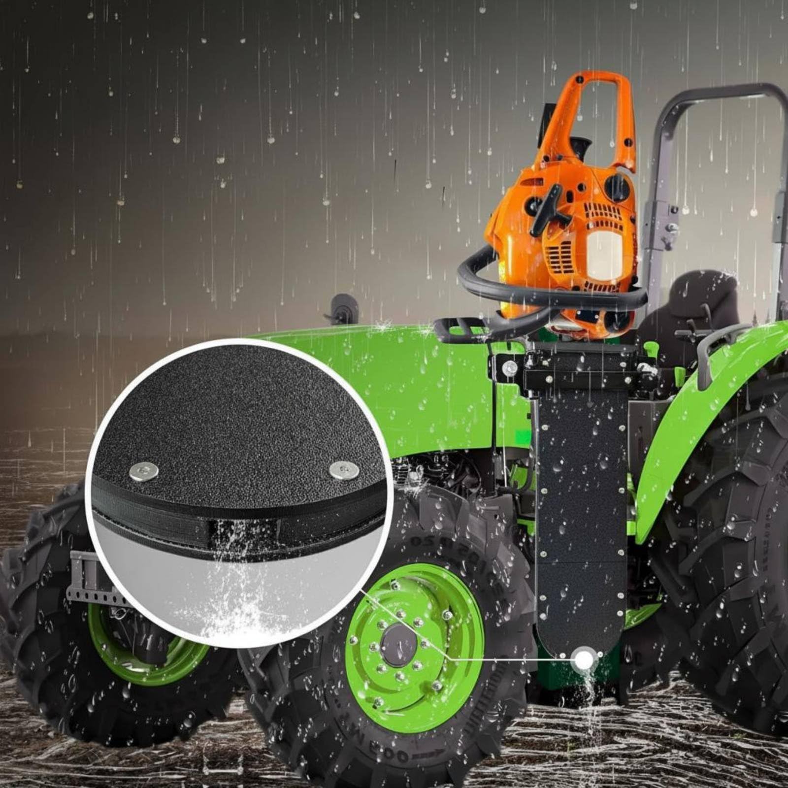 Soporte para Motosierra Accesorio Robusto de Tractor Bracket Universal y Organizador Seguro en Acero al Carbono Adecuado para Actividades Forestales