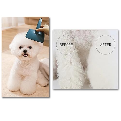 Miniatura 6 de YIRU Cepillo de perro extra grande largo para perros, ideal para garabatos largos de doble capa, cepillo para perros de pelo largo, desteñido, capa