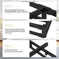 Vista 5 de 4 Inch King Size Box Spring Heavy Duty Metal Mattress Foundation with Easy Clean Cover, Noise Free,Easy Assembly