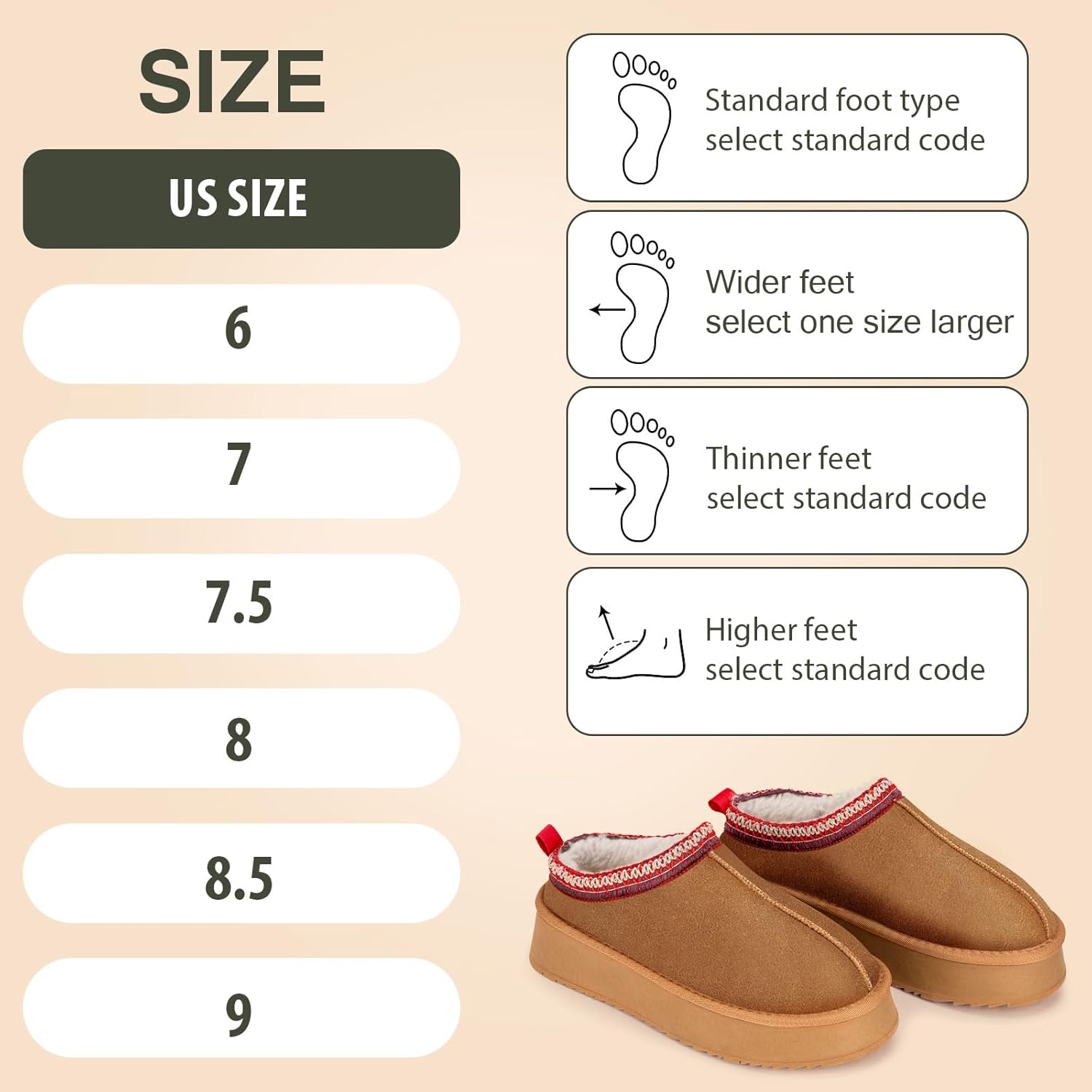 UNPLWO Women's Slippers Platform Mini Boots,Snow Winter Short Ankle Boot,Fluffy Warm Comfy Furry House Slippers Anti-Slip Boot for Indoor and Outdoor - Image 5