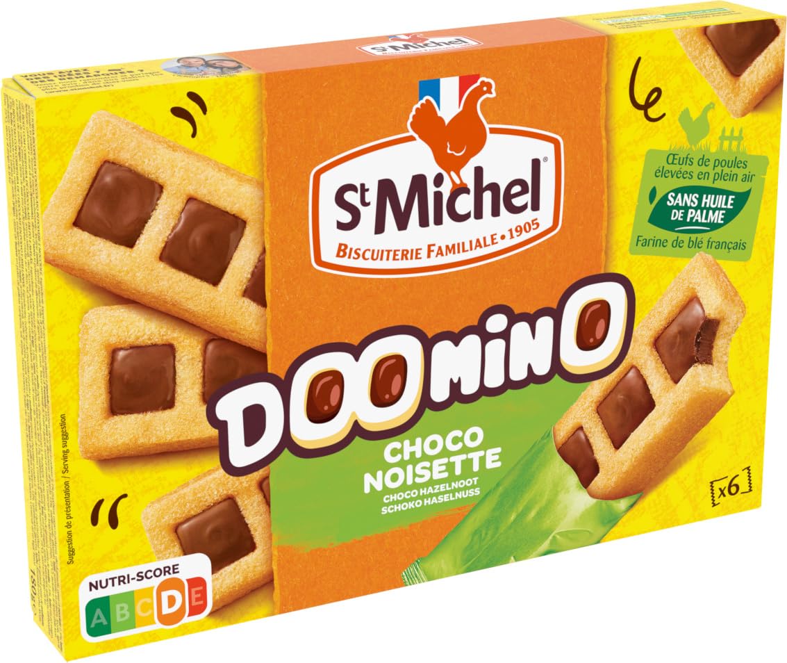 St Michel Doomino Chocolate & Avellana – 9 paquetes de 180 g