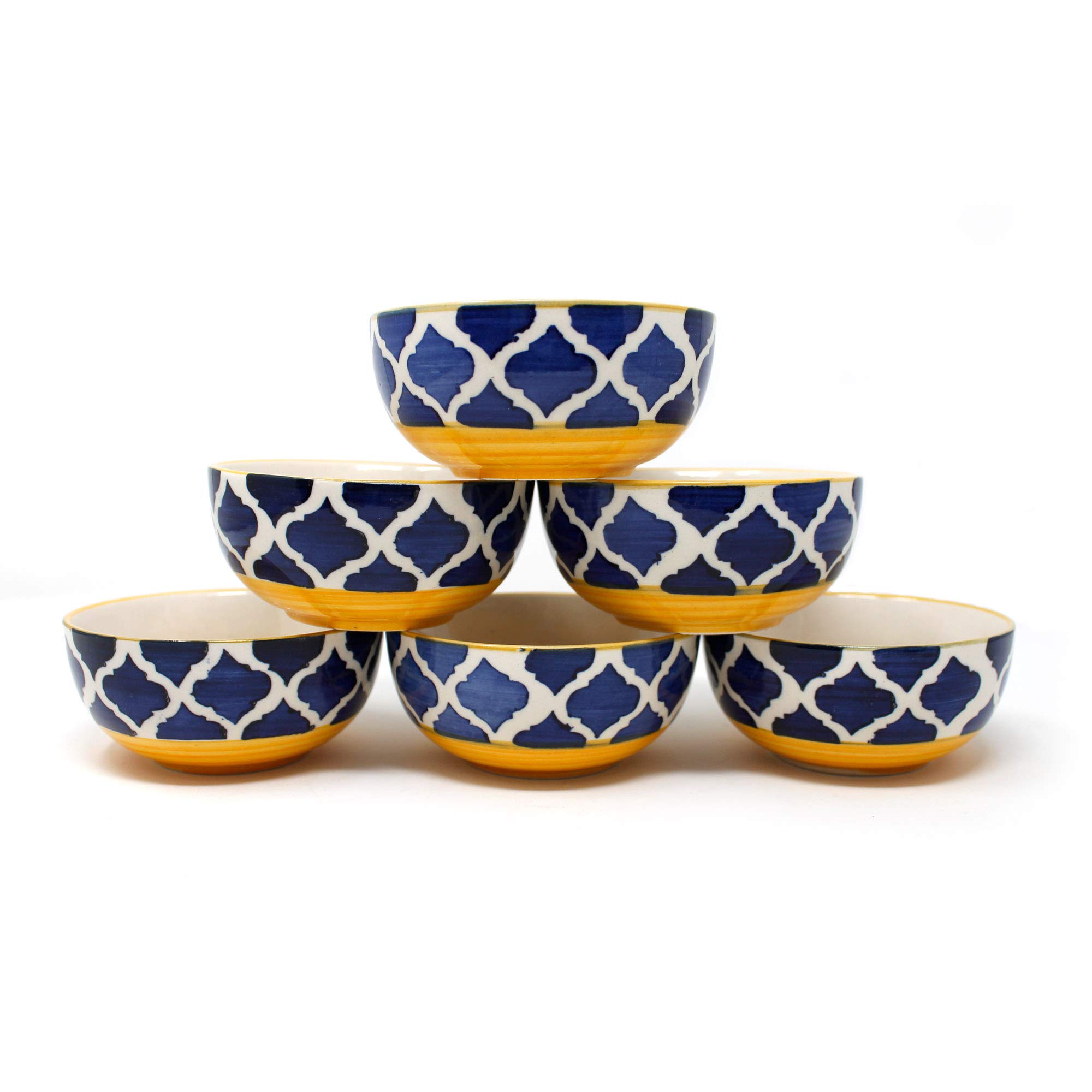 See full amazon price history chart for The Earth Store Moroccan Yellow Blue Ceramic Vegetable Bowls, Cereal Bowls, Ceramic Dal Katori, Small Serving Bowl for Home Kitchen Dining Table (Set of 6) The Earth Store Moroccan Yellow Blue Ceramic Vegetable Bowls, Cereal Bowls, Ceramic Dal Katori, Small Serving Bowl for Home Kitchen Dining Table (Set of 6) (B08YWHJKVP) Amazon Price History, Amazon Price Tracker