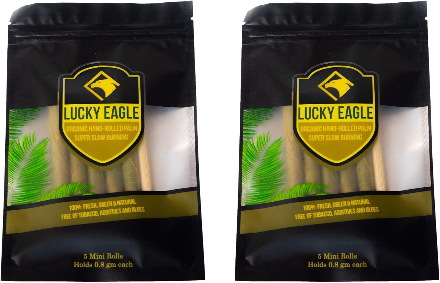 Lucky Eagle King PreRolled Palm Cones - Pre Wraps Palm Leaf King Cones - King Pre Wrap Palm Leafs 10 Rolls (2 Packages) (King)