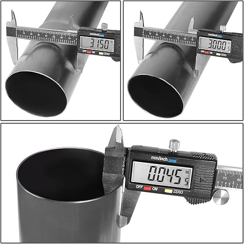 Miniatura 6 de DNA MOTORING ZTL-PP-30-180-RAW Tubo de escape de mandril personalizado con curva en U de 180 grados, 3 pulgadas de diámetro exterior, ajuste