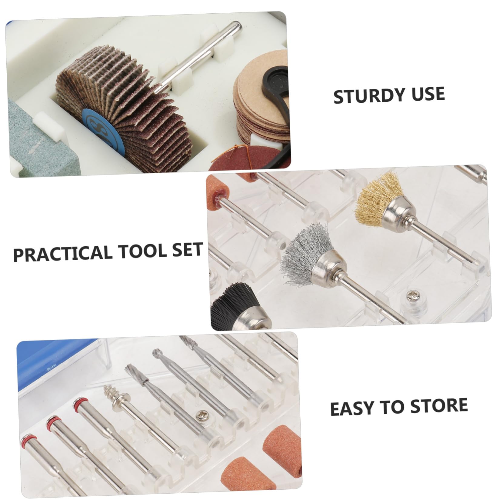 Set Accessori per Utensile Rotante Multifunzione 365 Pezzi | Mola, Levigatura e Lucidatura, Acciaio e Gomma, per Fai da Te su Metallo e Vetro