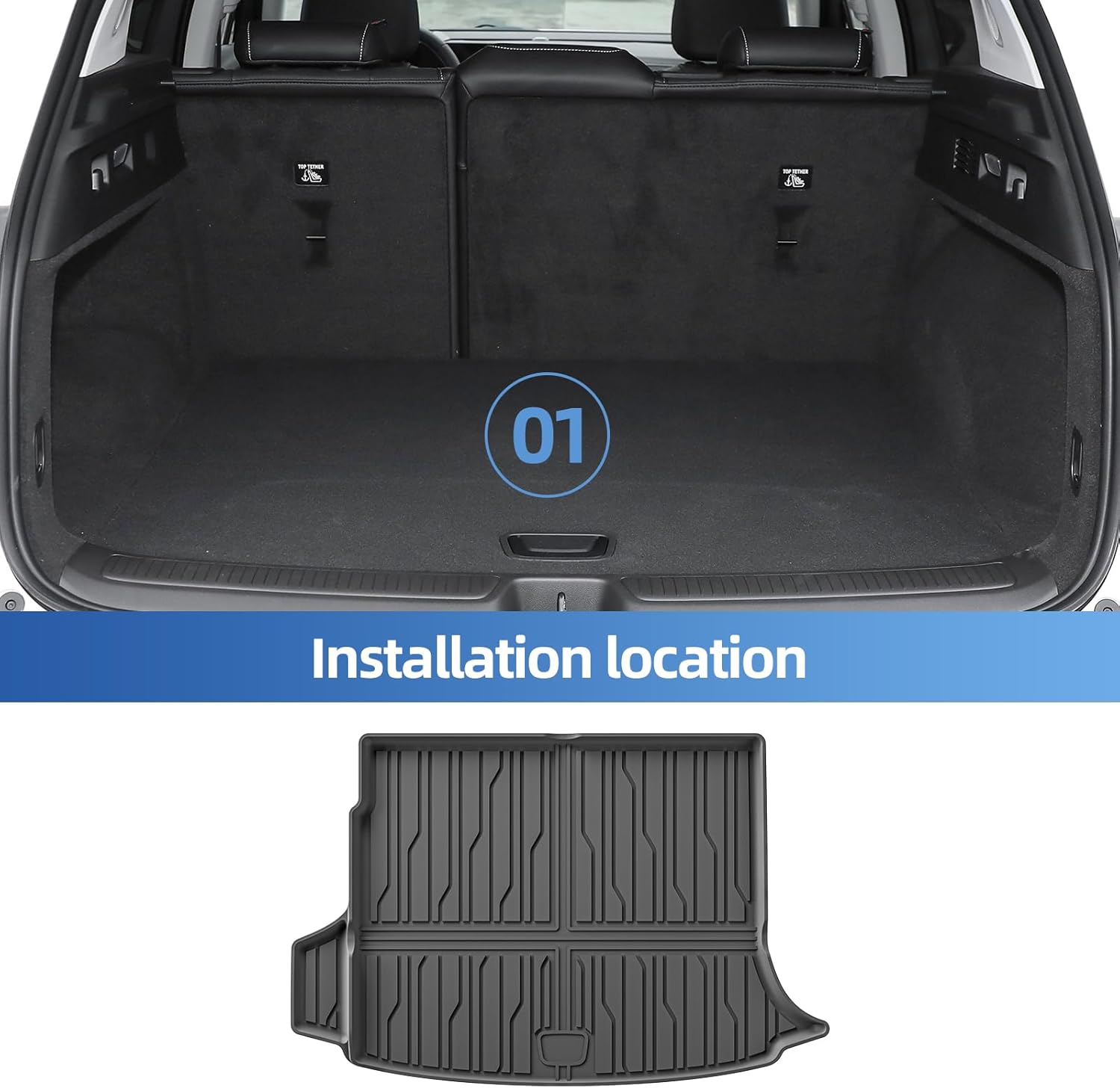 SMABEE Floor Mats & Cargo Liner & Backrest Mats for Buick Envision 2021-2026,TPE All Weather Floor Liners Trunk Mat Accessories Protection Mats Interior Black