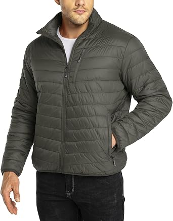 33,000ft Men's Puffer Jacket Packable Water resistant Quilted Jacket