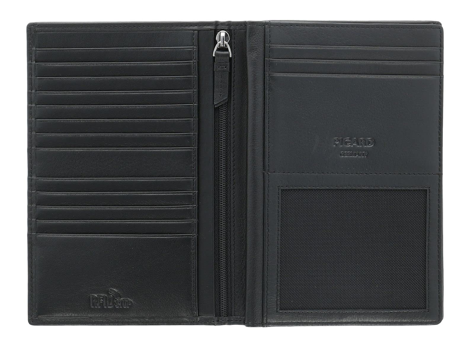 Picard Franz 1 Portafoglio in pelle 11,5 cm, Nero, 11,5 x 17 x 2 cm, Classico, nero, 11,5x17x2 cm, Classico