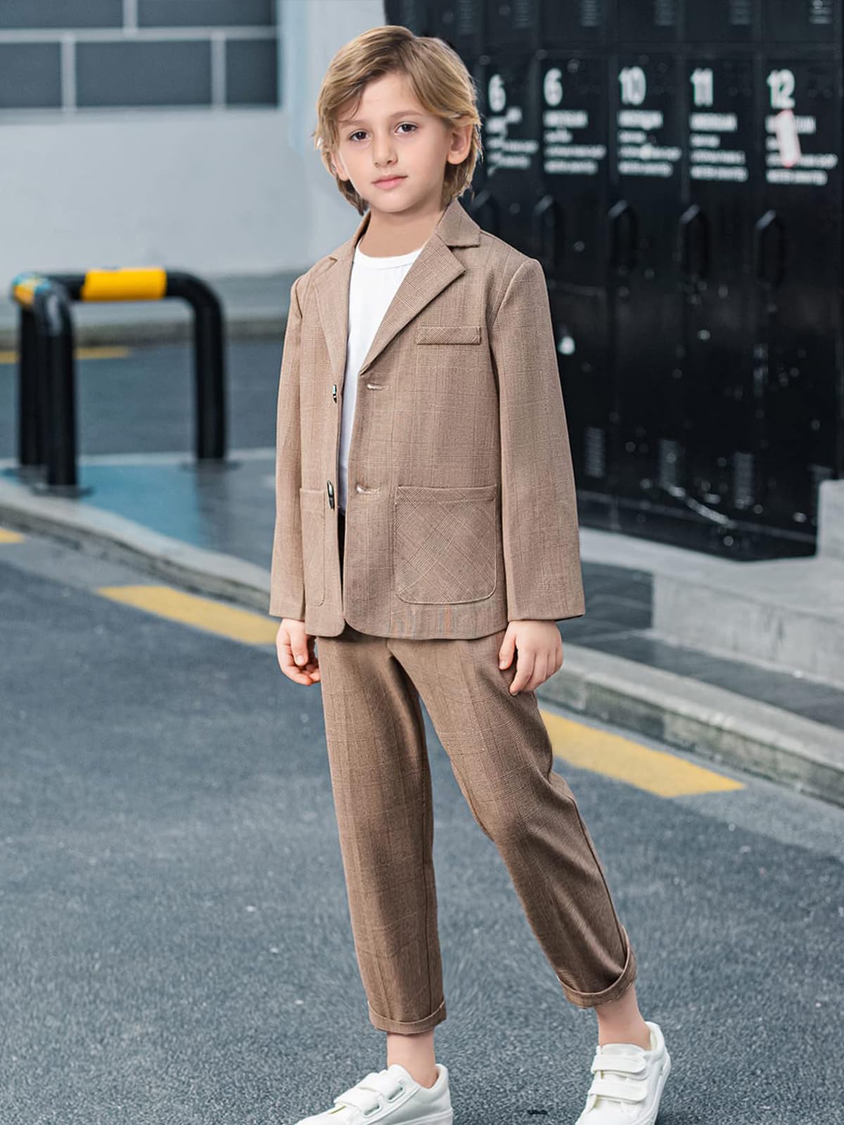 LOLANTA Jungen-Freizeitanzüge, Hochzeits-Outfits, 2-teiliges Gentleman-Blazer und Hose, Set
