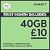SMARTY 80GB Pre-loaded Pay As You Go SIM