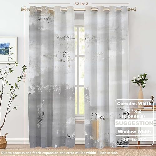 Miniatura 448 de Cenefas de cocina modernas con patrón de cobre marrón dorado para ventanas, cenefas opacas abstractas de marcas de arañazos y cortinas opacas