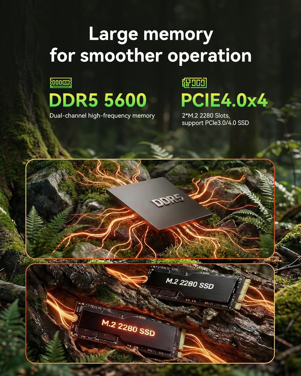 AOOSTAR MACO AMD R7 PRO 8845HS Mini PC with 32GB DDR5 RAM 1TB NVME SSD,Mini Desktop Computer, OCULINK/ 2*USB4(PD|8K@60Hz)/HDMI2.1/1 xDP 1.4, 2X 2.5G LAN,2*M.2 Slots，Support Openclaw