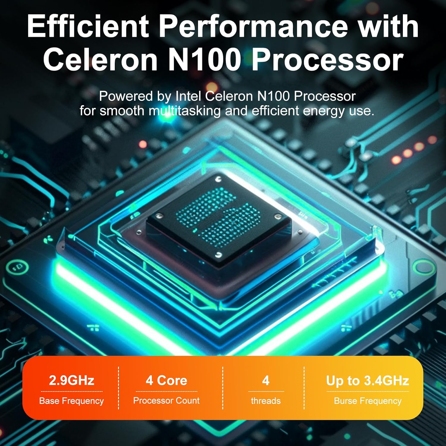 GINA 15 15.6" FHD Laptop Compter, Windows 11 Pro for Students, Intel Quad-Core N100, 16GB DDR5 RAM, 1TB SSD, Free MS Office, Fingerprint, Numeric Keypad, Type-C, HDMI, USB 3.2, 2-Year Warranty