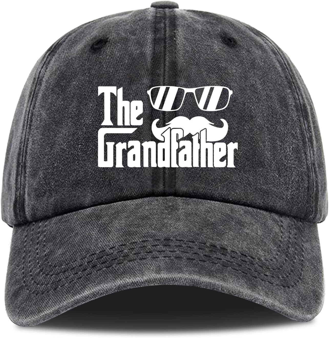 Unisex Adult Black Baseball Cap, Funny Grandfather Gift, One Size Fits Most Cotton, Sun Protection, Breathable, Moisture Wicking, Adjustable