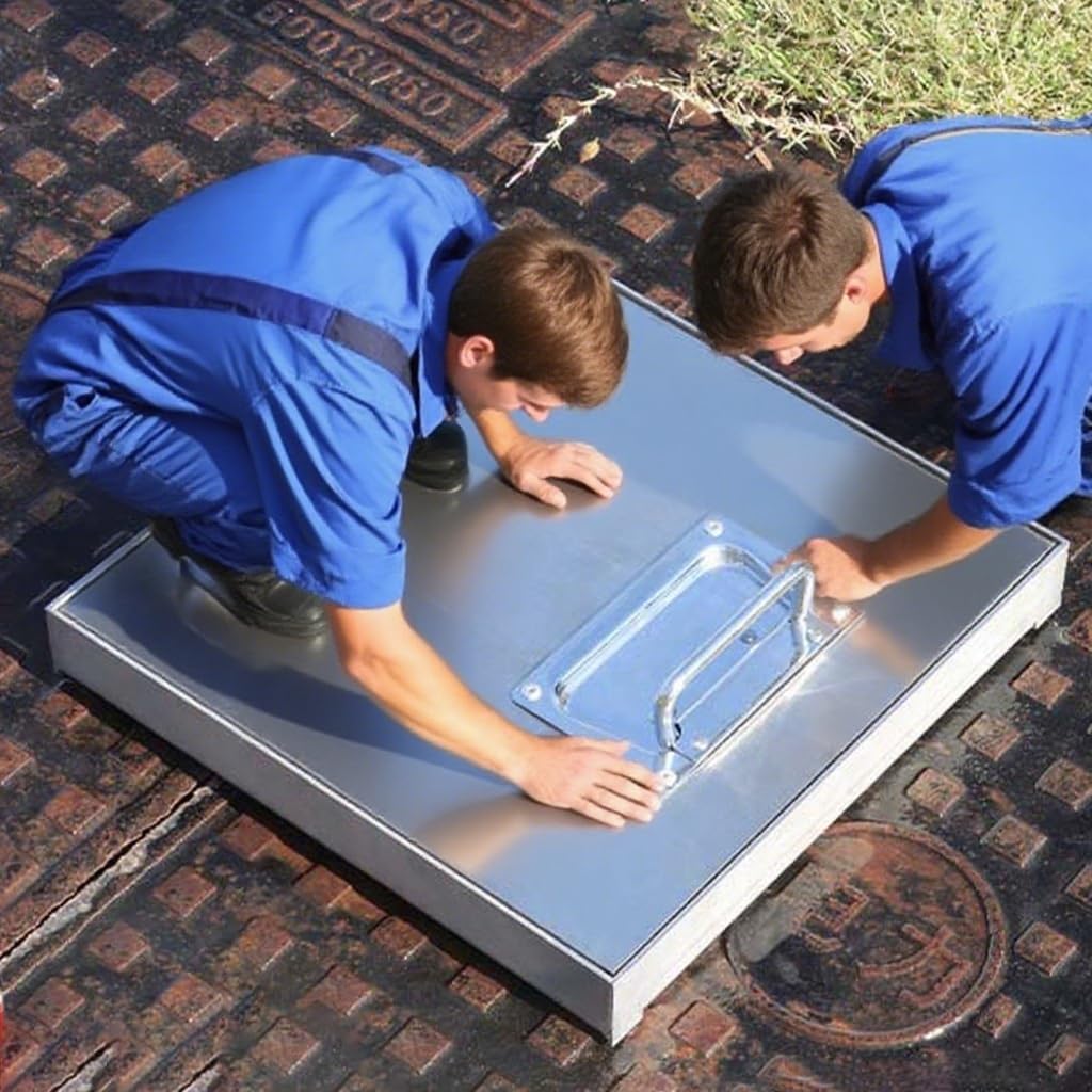 GJMSSMY Recessed Manhole Cover underground access panel square lid utility inspection lid inspection chamber