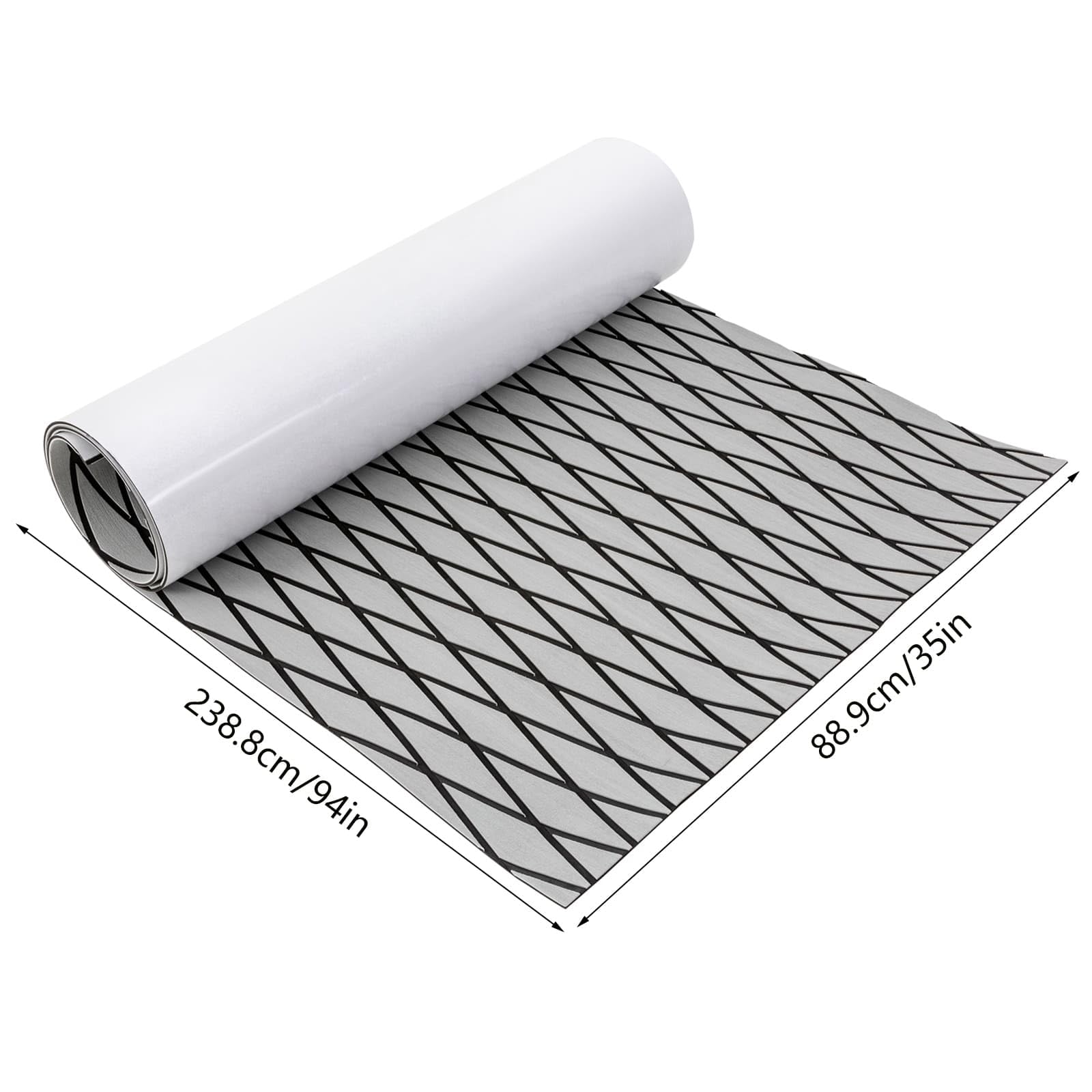 Tapis de Sol Antidérapant en Mousse EVA pour Bateau, Revêtement de Sol Autocollant, Imperméable et Résistant aux Taches, 239 x 89 cm