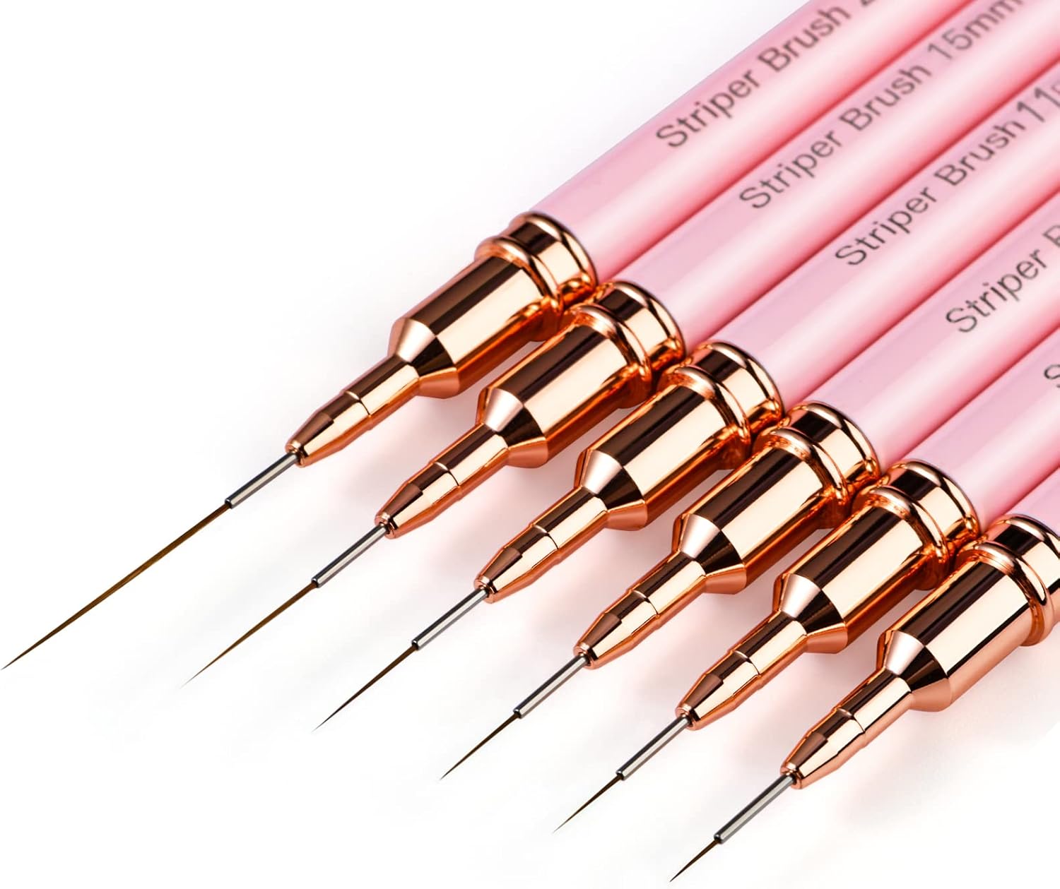 Yasterd 6-Piece Super Fine Striping Nail Art Brush Set