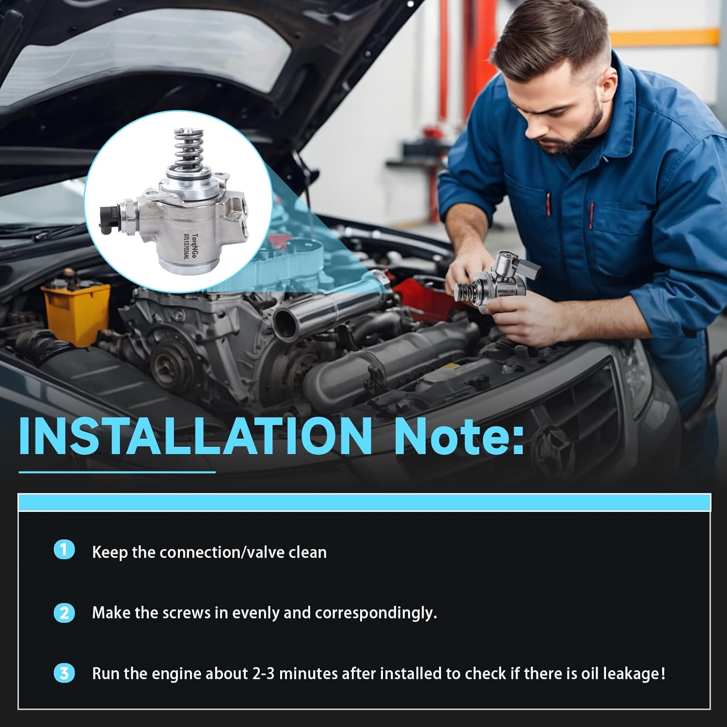 07L127026AL High pressure fuel pump - Replace with Audi A5 A6 A7 A8 Quattro Q5 Q7 S4 S5 SQ5 Volkswagen Touareg 3.0L 3.2L V6 - OEM:GDP608 HM10050 07L127026Q 06E127025AC