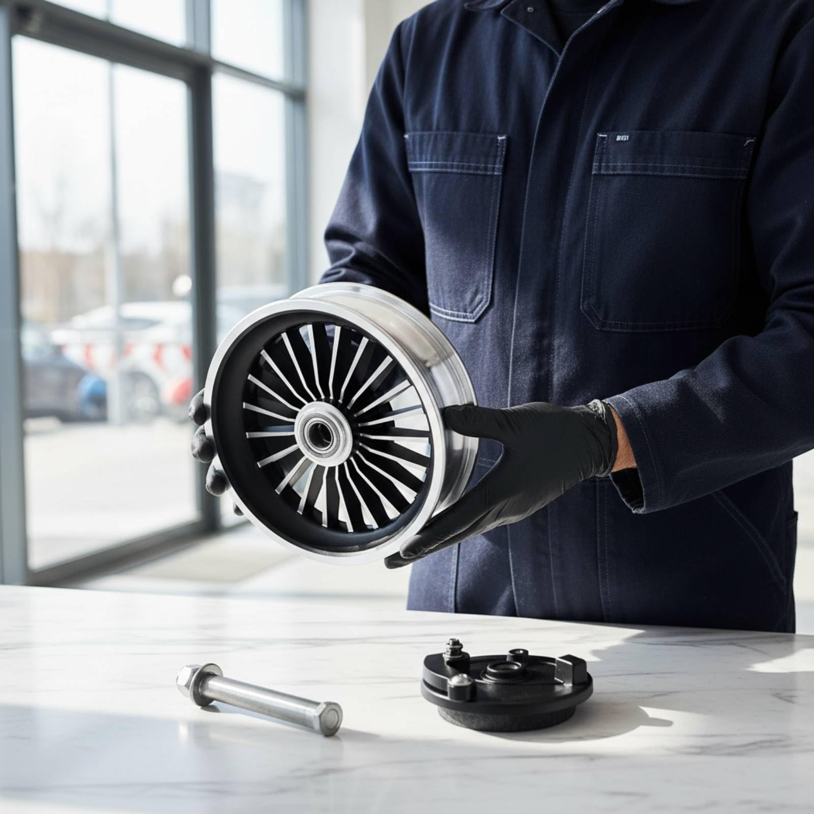 Scooter Wheel Hub Mozzo Ruota Anteriore Assemblato Ruota Anteriore Asse Tamburo Freno Integrati Materiale Lega di Alluminio E Acciaio Sostituzione