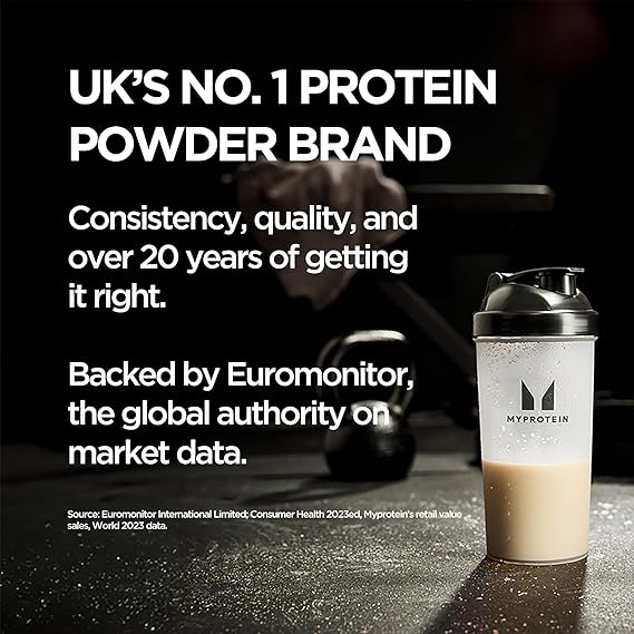 Myprotein Impact Whey Protein Isolate, 5.5 Lbs (81 Servings) Unflavored, 25g Protein, 3.5g Glutamine & 6g BCAA Per Serving