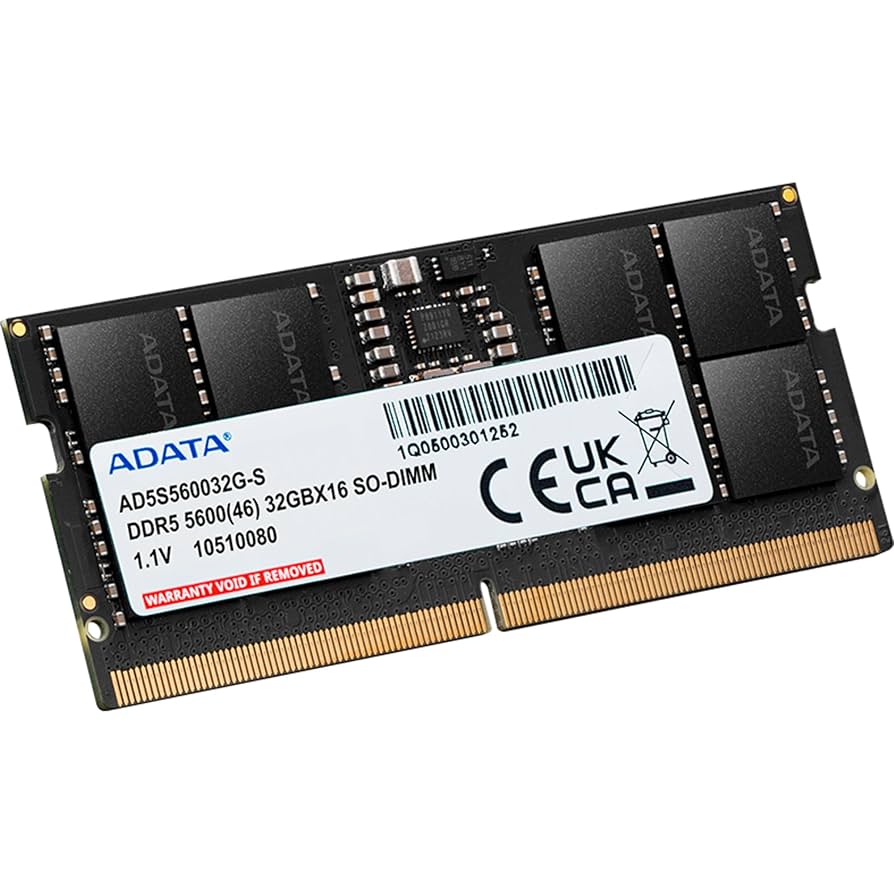 メモリー A-DATA 32GB(16GBx2) DDR5-5600MHz SO-DIMM Amazon.co.jp: ADATA So-DDR5 32GB 5600-46 プレミア シングル