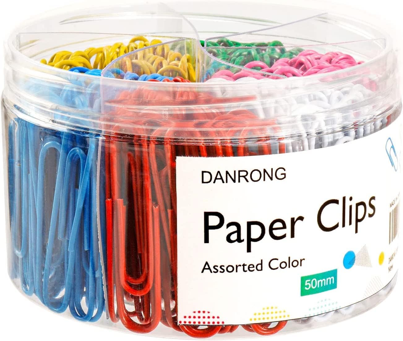 265 PCS (2 Inch) Colorful Jumbo Paper Clips & 650 PCS Paper Clips Assorted Sizes, Small Medium and Large (1.1", 1.3" & 2")