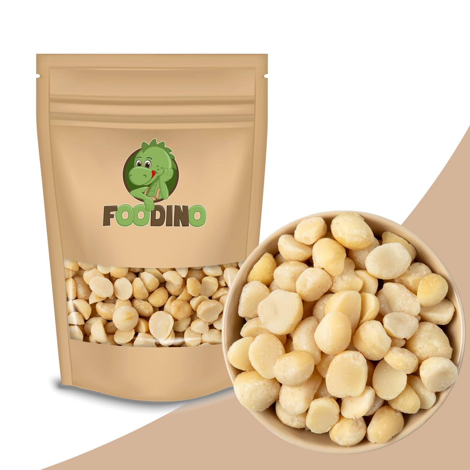 FOODINO 2,5kg Macadamia Bruch naturbelassen ungeröstet ungesalzen roh