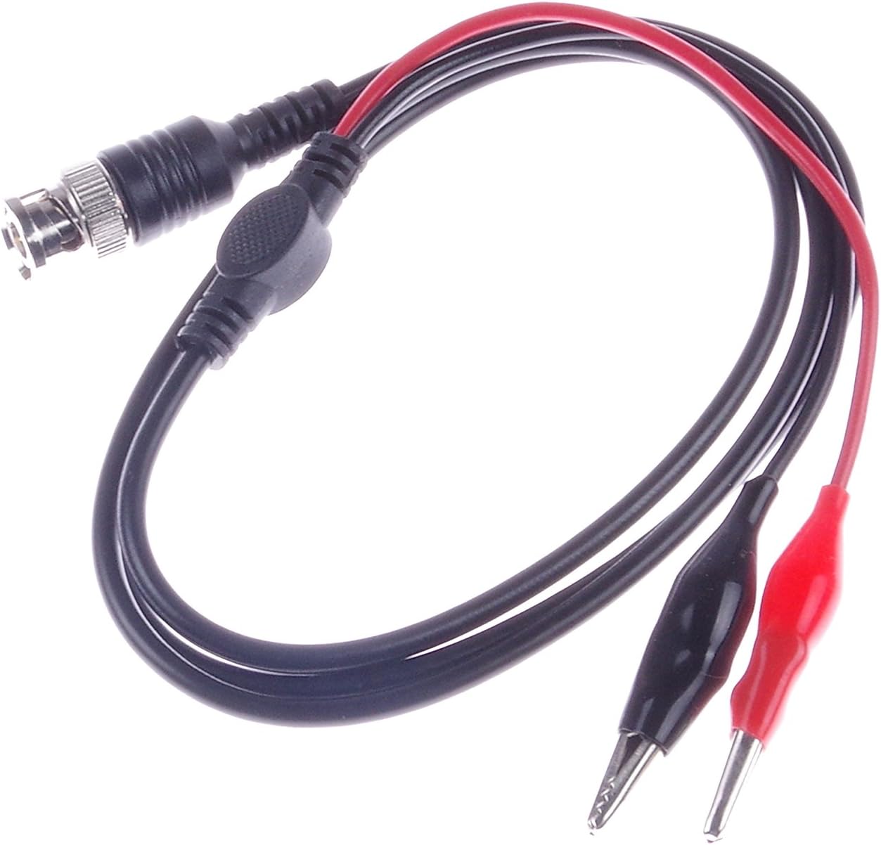 BNC-Red and Black Double Crocodile Clip Coaxial Cable 3.28 FT / 1M