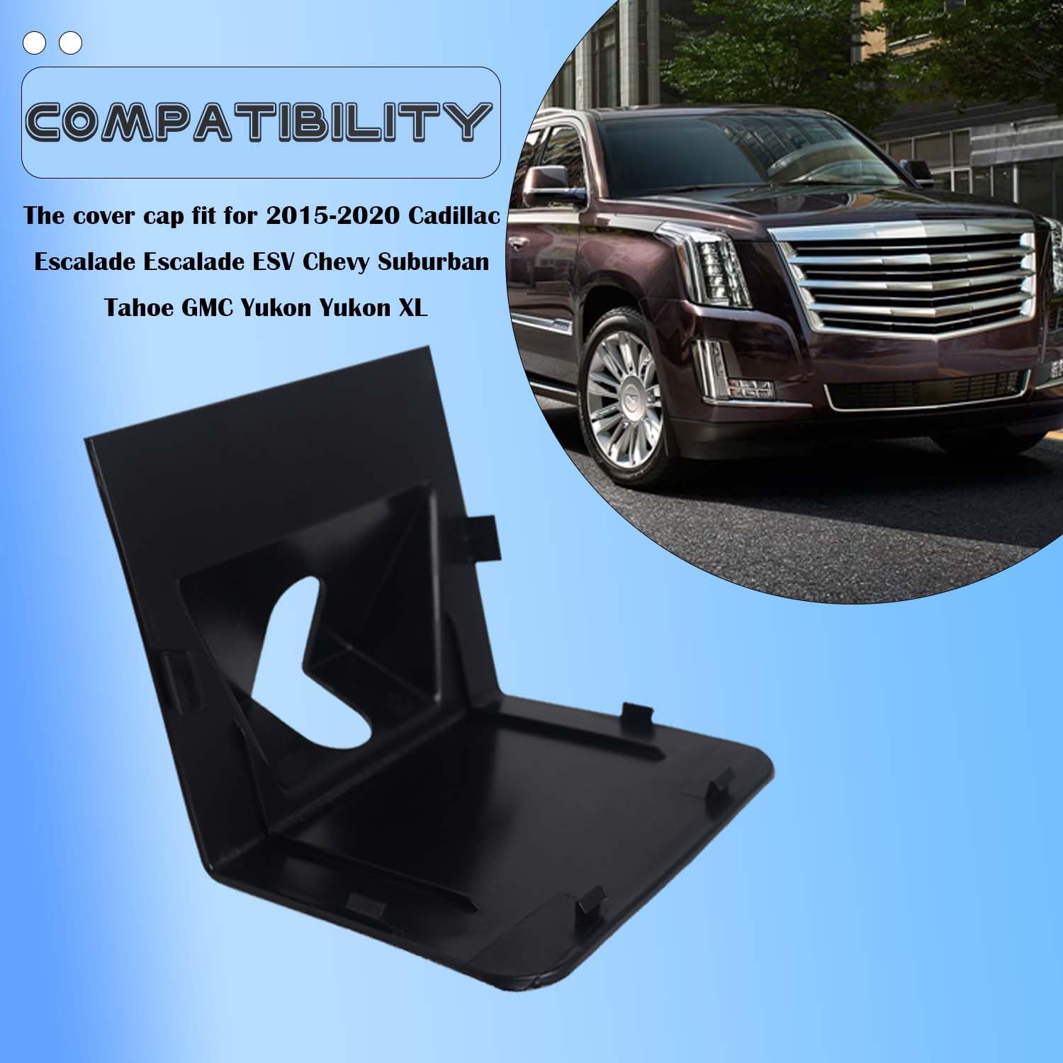 23183555 Tailgate Liftgate Latch Lock Cover Cap Fits for 2015-2020 Cadillac Escalade Escalade ESV Chevy Suburban Tahoe GMC Yukon Yukon XL