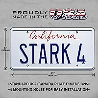 Vista 3 de Iron Man Tony Stark Matrículas estampadas de metal