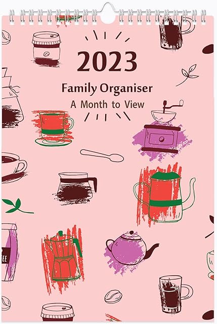 Arpan 2023 Large A3 Family Organiser Calendar One Month to View, Home Planner Calendar with 5 Columns