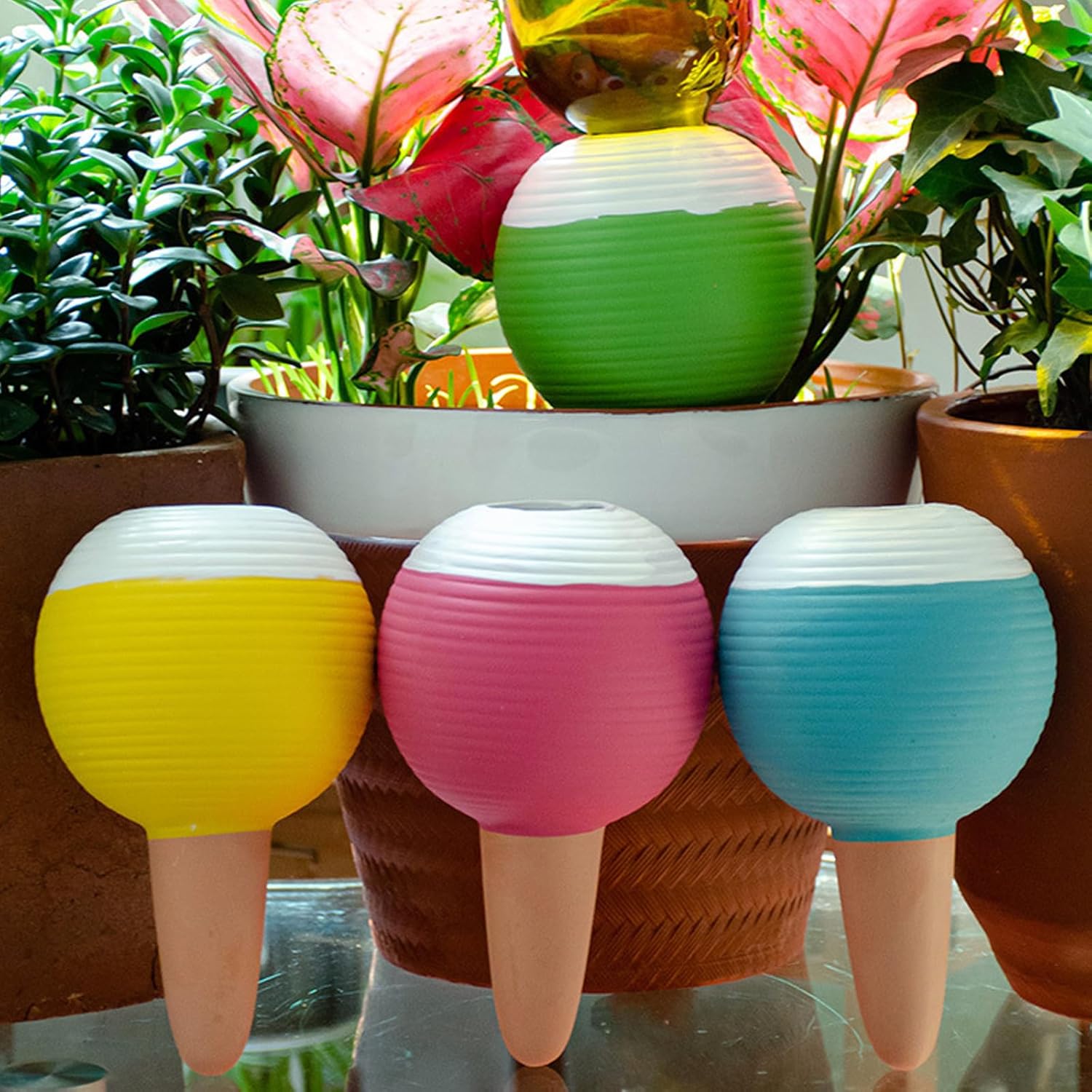 4Pcs Plant Irrigation Tool SelfWatering Ceramic Automatic Water Seepage Device For Garden Decoration Plant Accessories