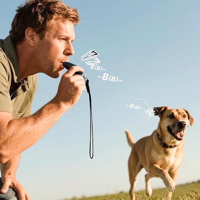 Foto 6 de 6 de VQUNBG 2 Piezas Silbato para Perros, 2 En 1 Profesional Clicker para Perros