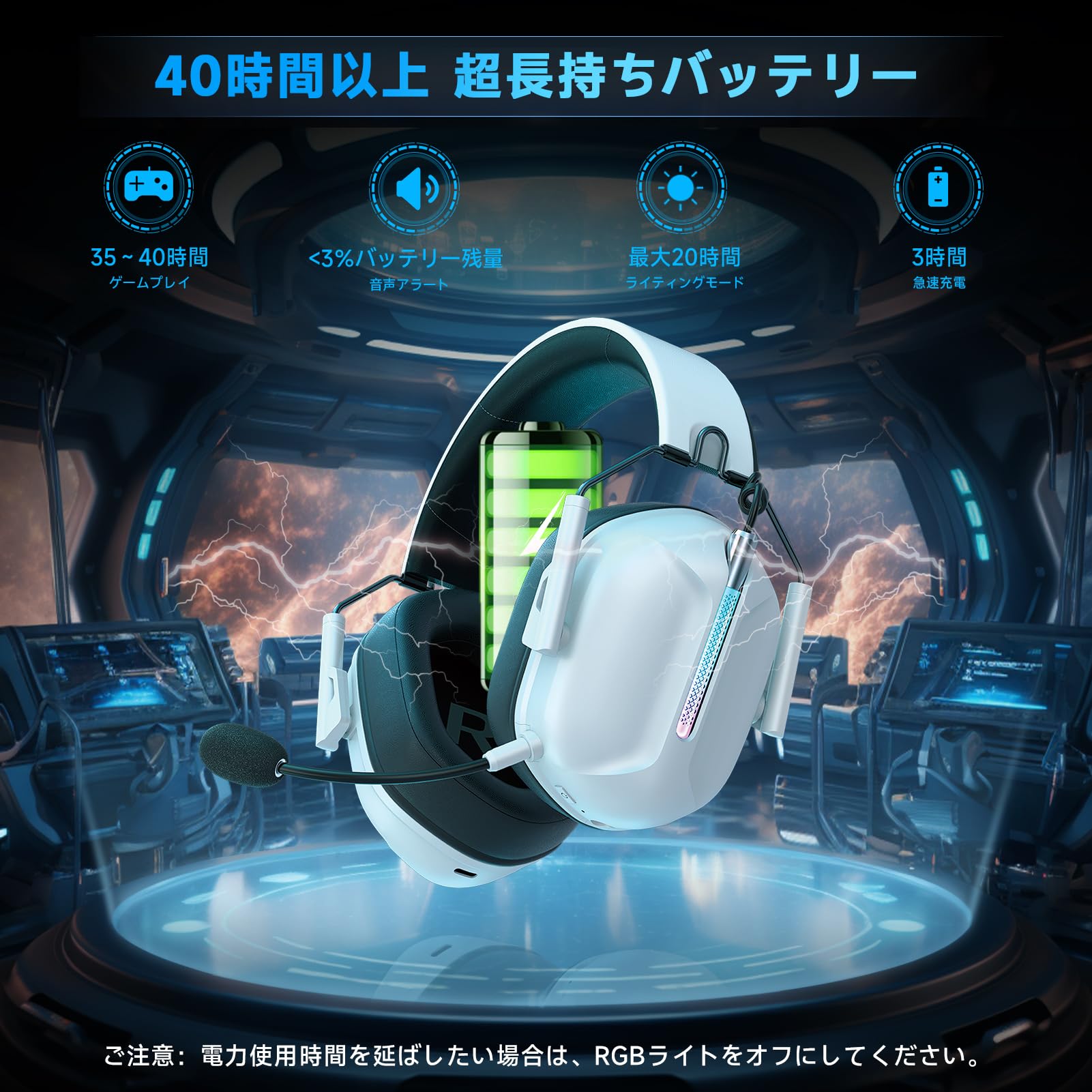 Amazon.co.jp: ゲーミングヘッドセット【2.4G USBアダプター/Bluetooth