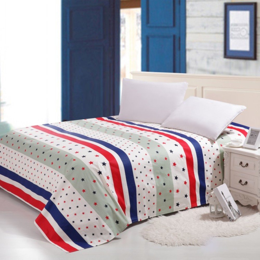 Drap en coton double 250x230cm | Parfait pour rafraîchir la chambre des enfants en été