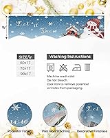 Vista 9 de Bufanda de chimenea de Navidad con diseño de muñeco de nieve de Navidad, copos de nieve, pájaros, chimenea, estante superior, bufanda, camino