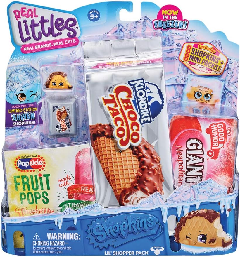 Shopkins HPY00000 Flair Real Littles ICY Treats-8 Mini-Packs, Assorted Model