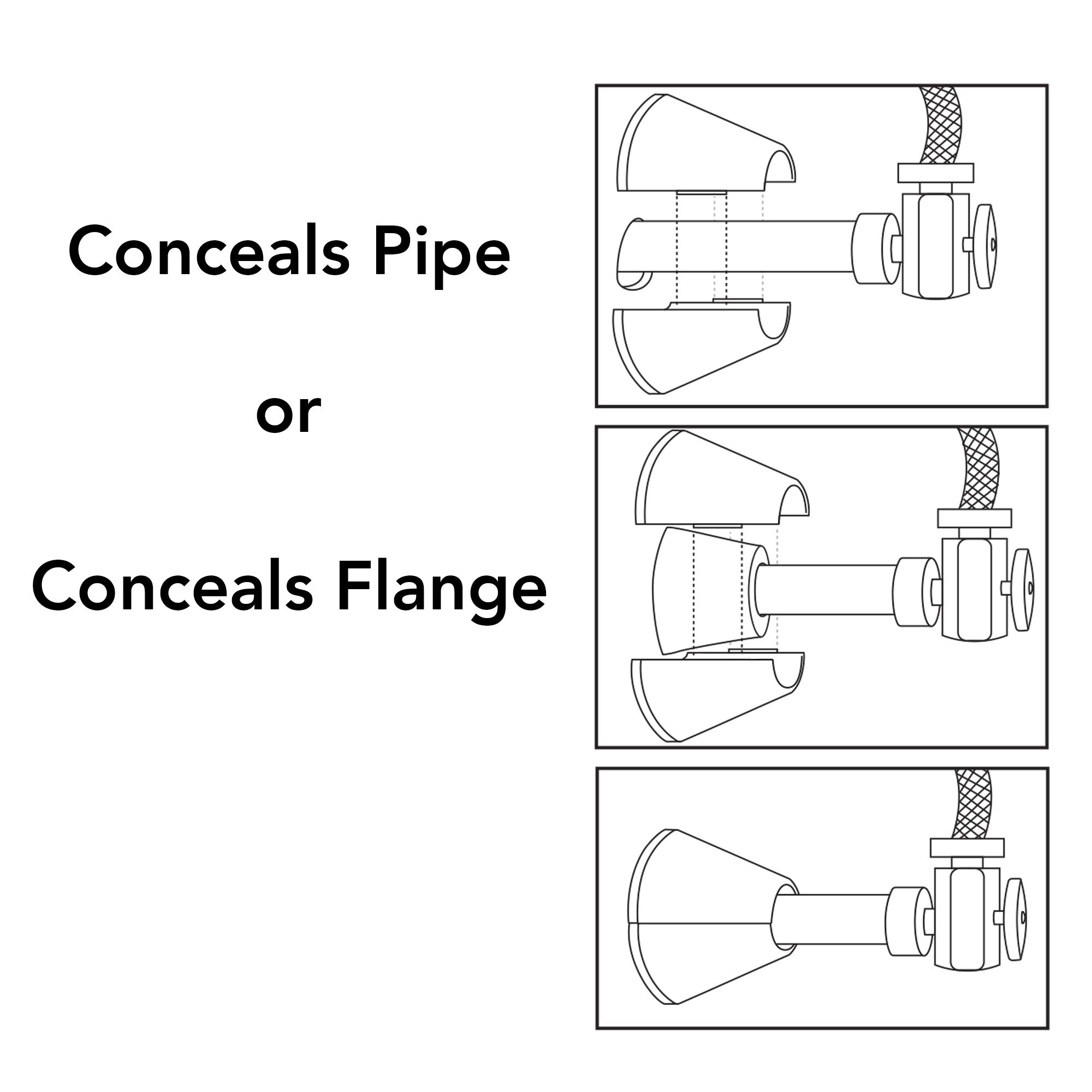 Plumb Pak K85722 Clip On Deep Flange Cover For 1/2 In