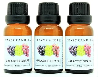 Crazy Candles Galactic Grape 3 Bottles 1/2oz Each (15ml) Premium Grade Scented Fragrance Oil Made in USA