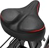 Oversized Noseless Bike Seat for Peloton Bike and Bike, Comfort Extra Wide Bicycle Seat Cushion for Men Women, Saddle Accessories Replacement for Exercise Bikes, EBikes, Cruiser Bike