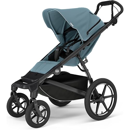 Thule Urban Glide 4-Wheel Single Child All-Terrain Stroller, Lightweight, Air-Filled Tires & Suspension, Twist Hand Brake