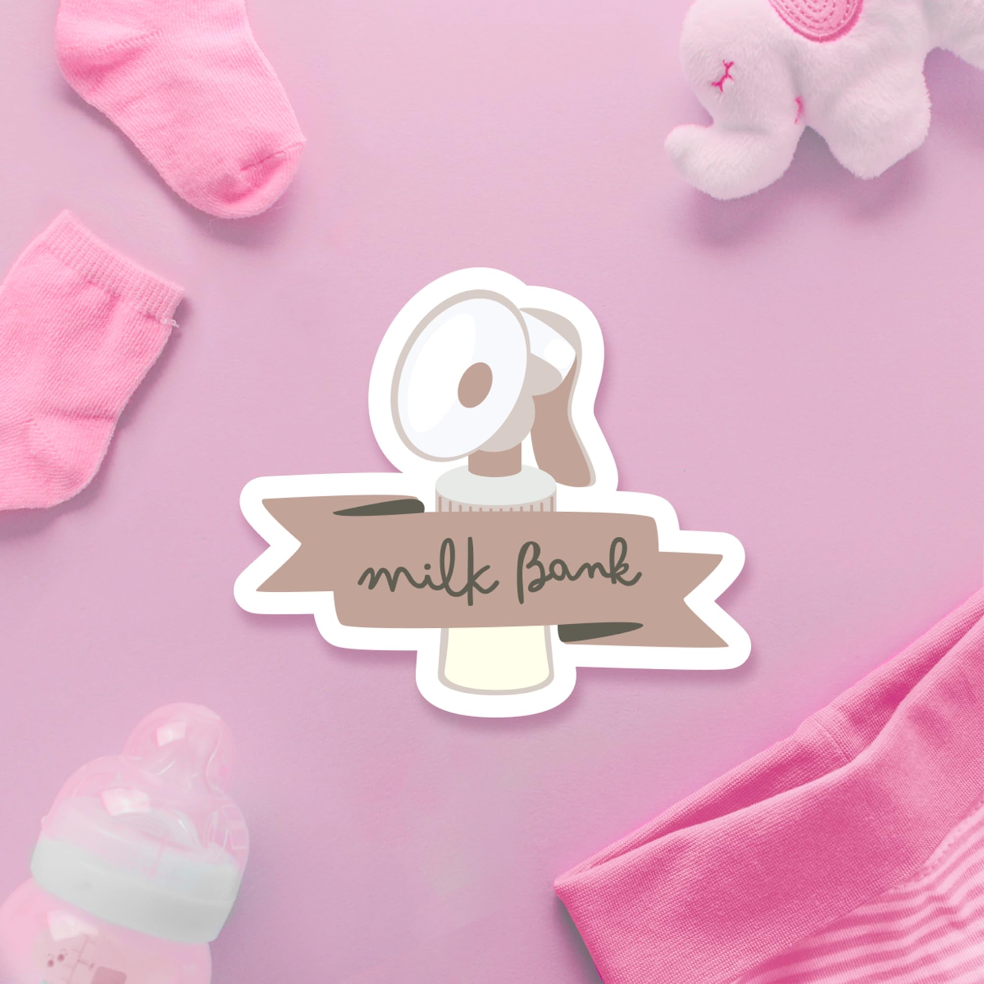 Milk Bank Breastfeeding Sticker, Laptop stickers, Waterbottle stickers, Phone sticker, Vinyl sticker (Standard - 3" Inches)