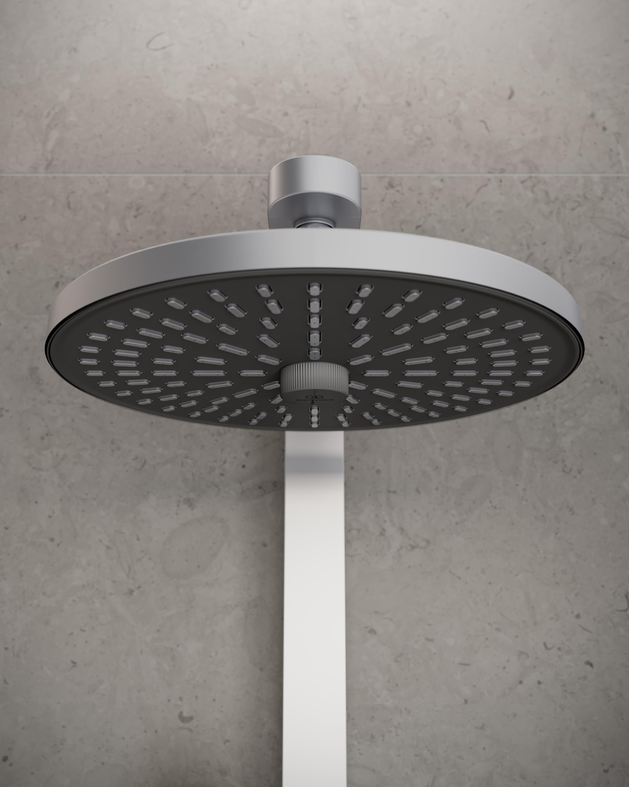 Soffione Doccia Tondo Alu+ 26cm - Due Funzioni Con Ugelli In Gomma Anticalcare - Foto 5