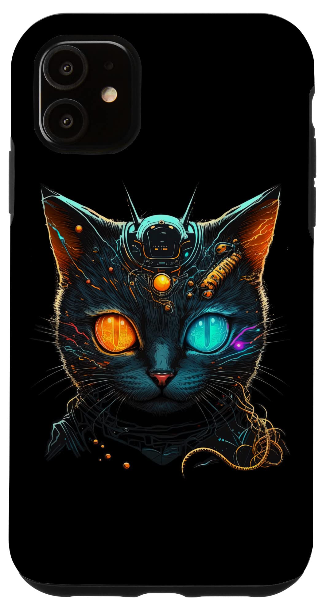 Apple - 黒猫 Amazon.co.jp: iPhone 11 鮮やかでカラフルな猫 黒猫 ベクター