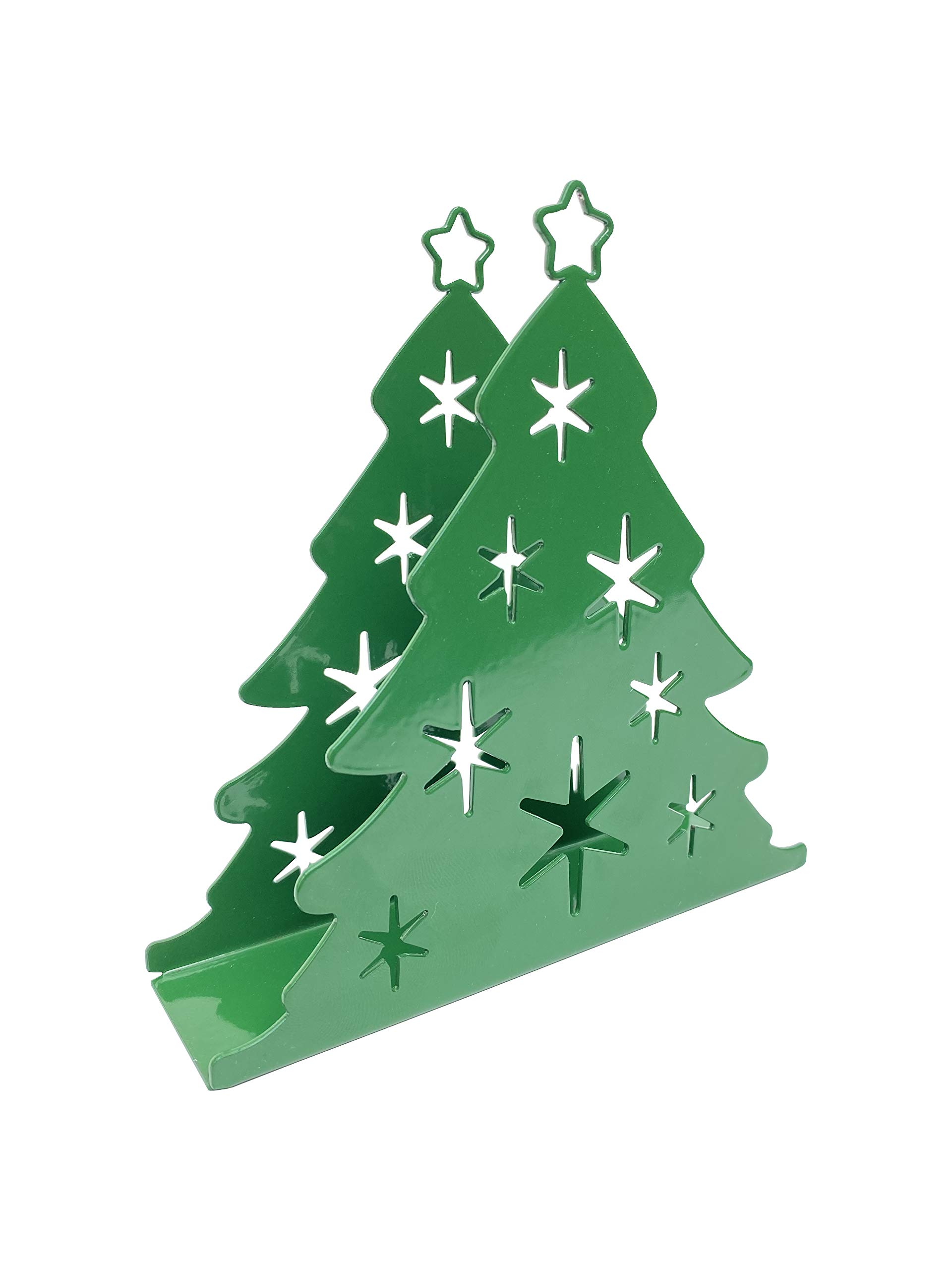 Serviettenhalter-Set (2 Stück) – Weihnachtsbaum-Design Aus Edelstahl, Für Festliche Tischdekoration